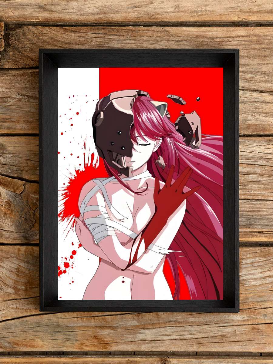 Elfen Lied - エルフェンリート Dizi Tablo Siyah Çerçeveli Dizi Poster Duvar Tablo