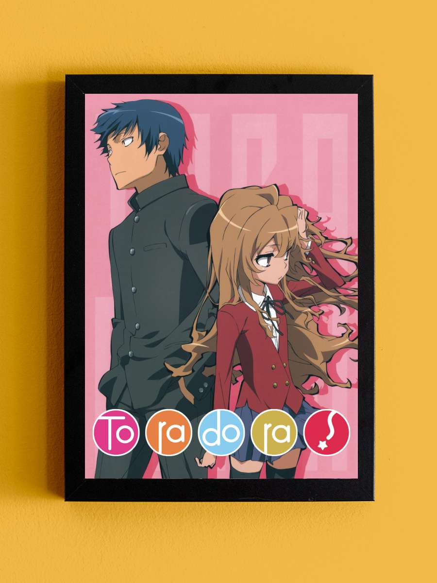 Toradora - とらドラ！ Dizi Tablo Siyah Çerçeveli Dizi Poster Duvar Tablo