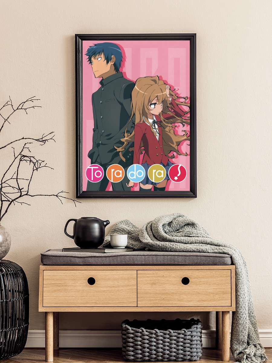 Toradora - とらドラ！ Dizi Tablo Siyah Çerçeveli Dizi Poster Duvar Tablo