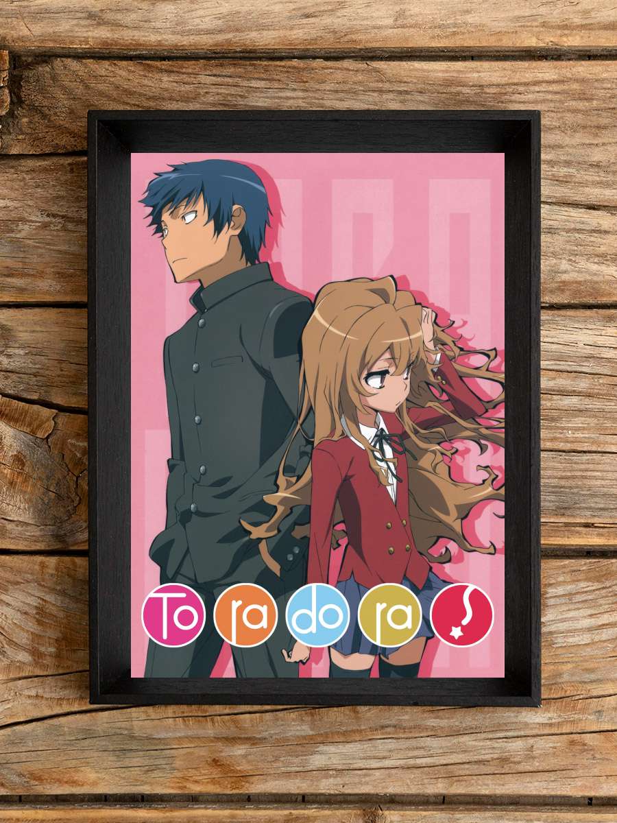 Toradora - とらドラ！ Dizi Tablo Siyah Çerçeveli Dizi Poster Duvar Tablo