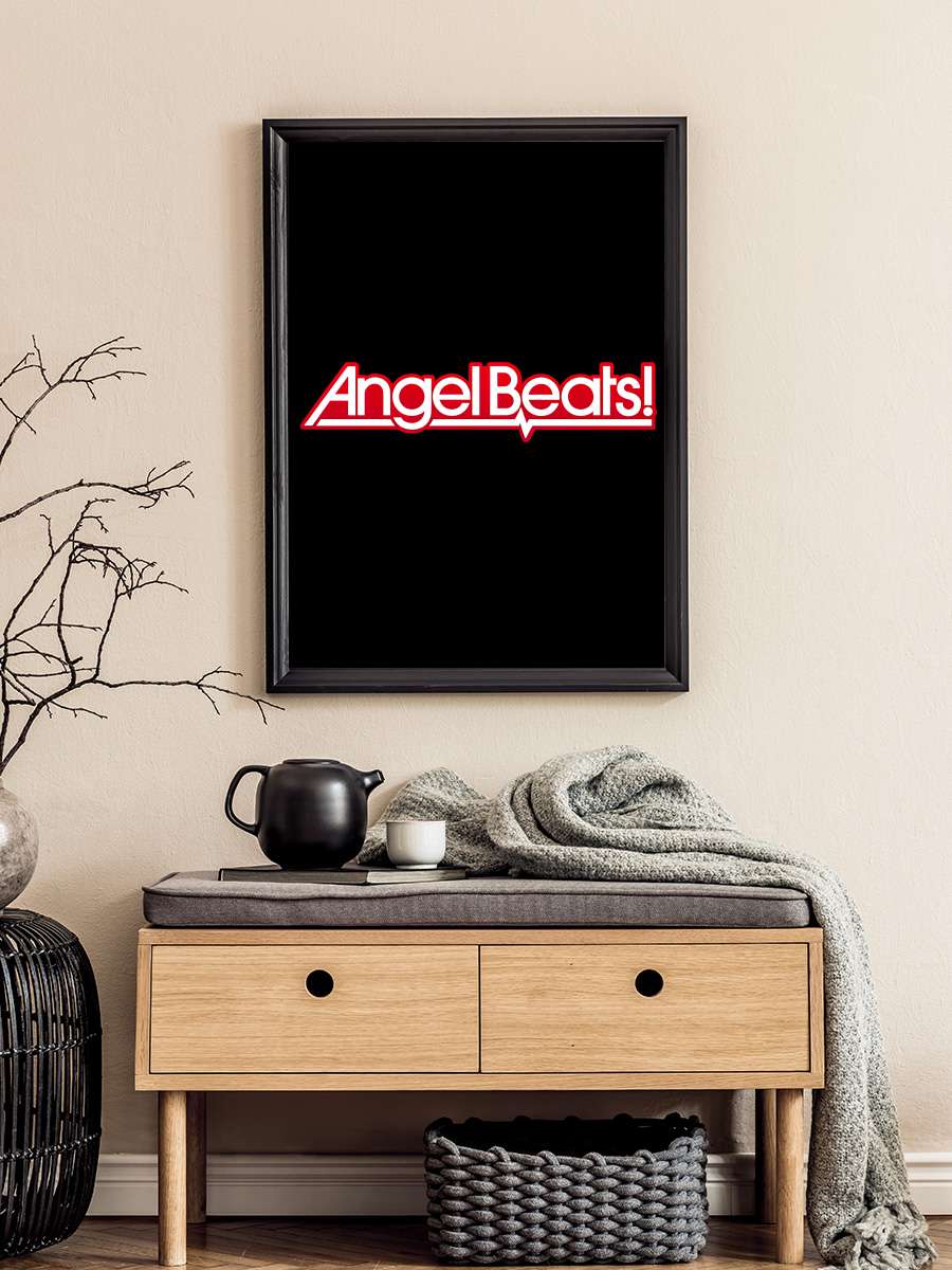 Angel Beats! Dizi Tablo Siyah Çerçeveli Dizi Poster Duvar Tablo