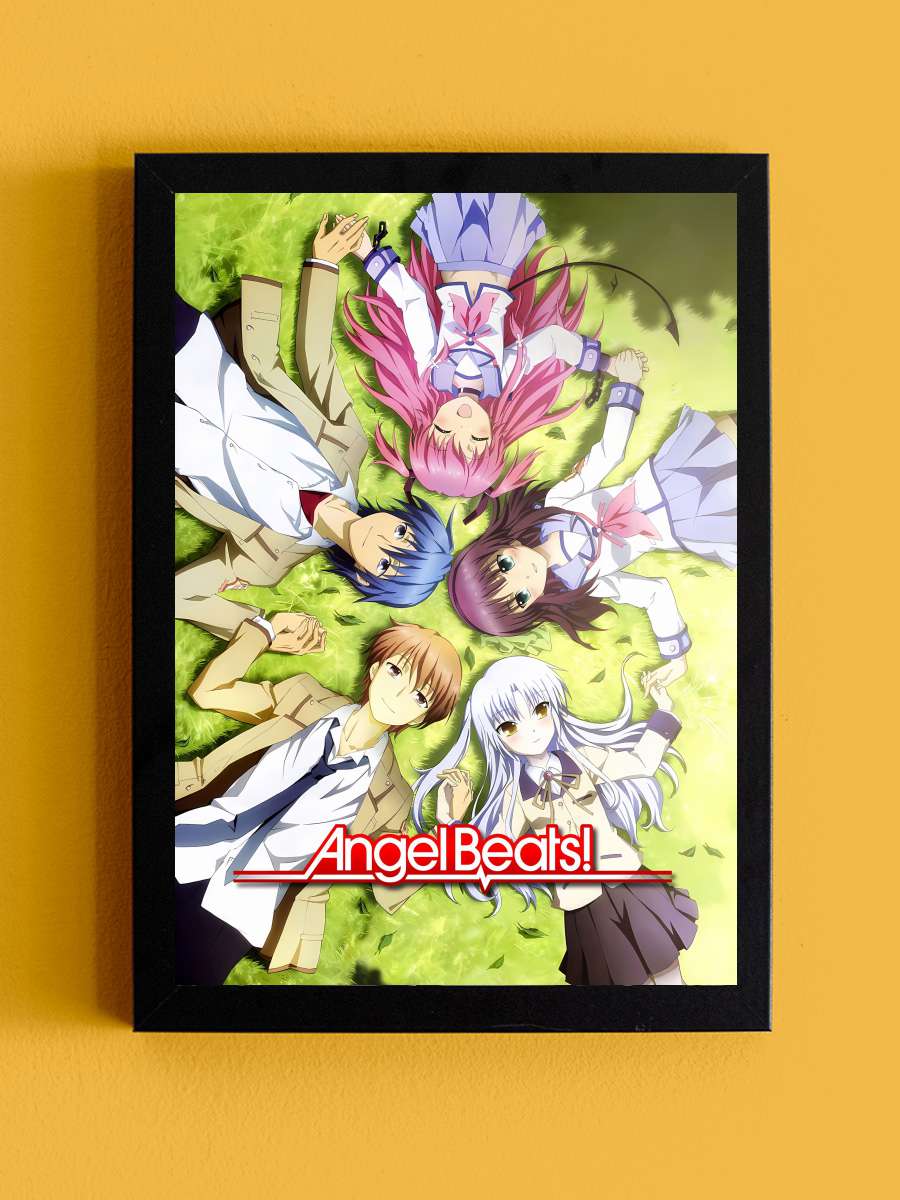 Angel Beats! Dizi Tablo Siyah Çerçeveli Dizi Poster Duvar Tablo