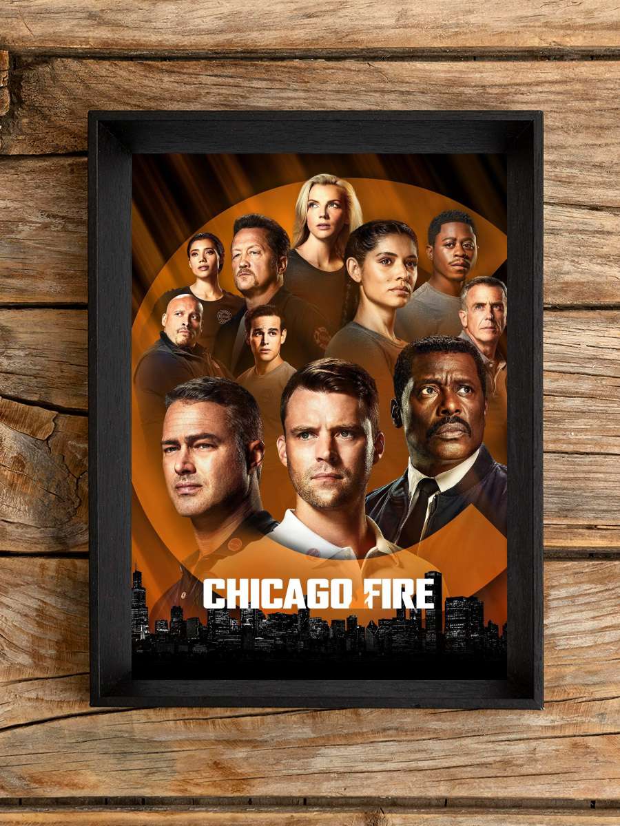 Chicago Fire Dizi Tablo Siyah Çerçeveli Dizi Poster Duvar Tablo