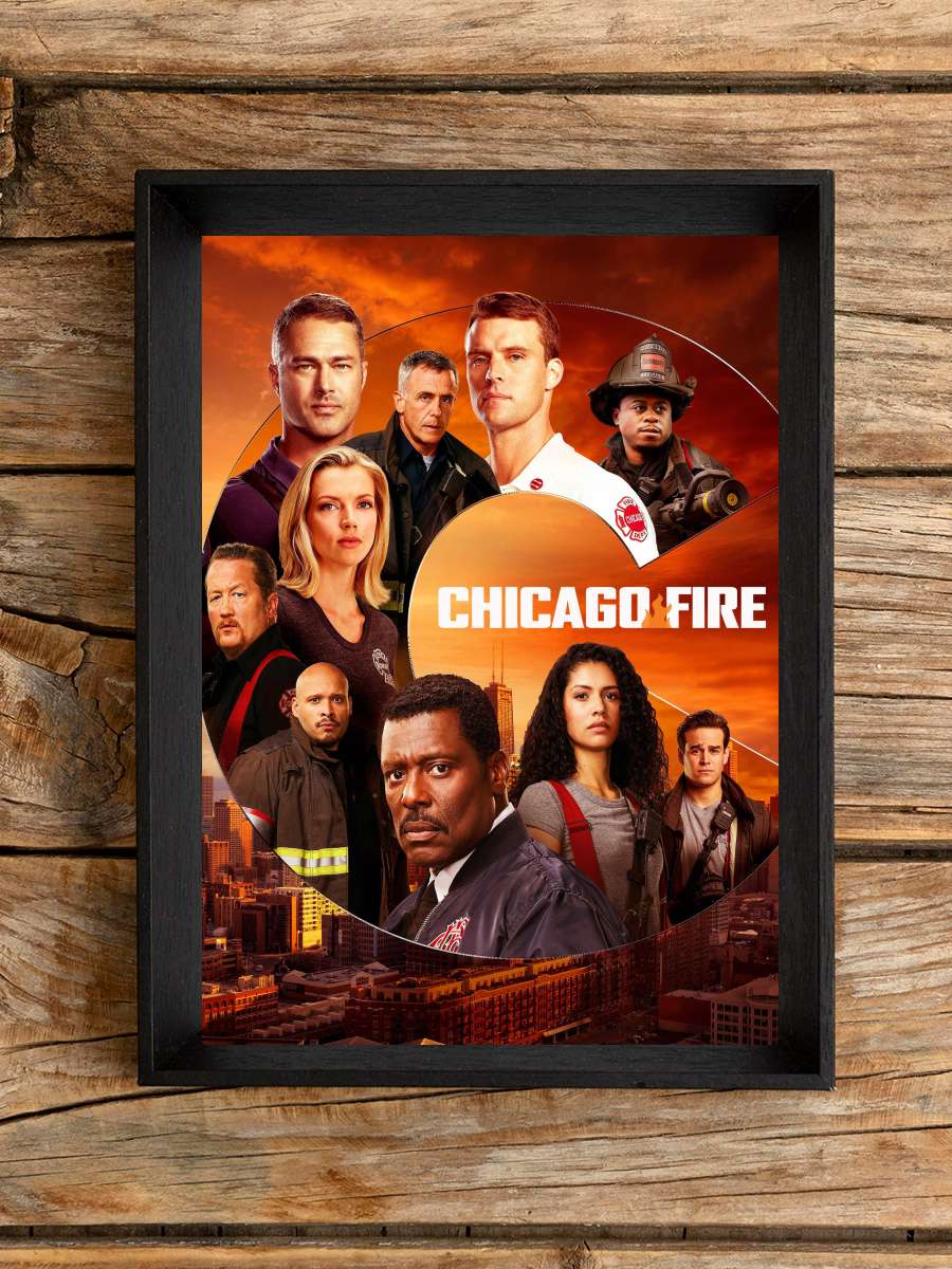 Chicago Fire Dizi Tablo Siyah Çerçeveli Dizi Poster Duvar Tablo