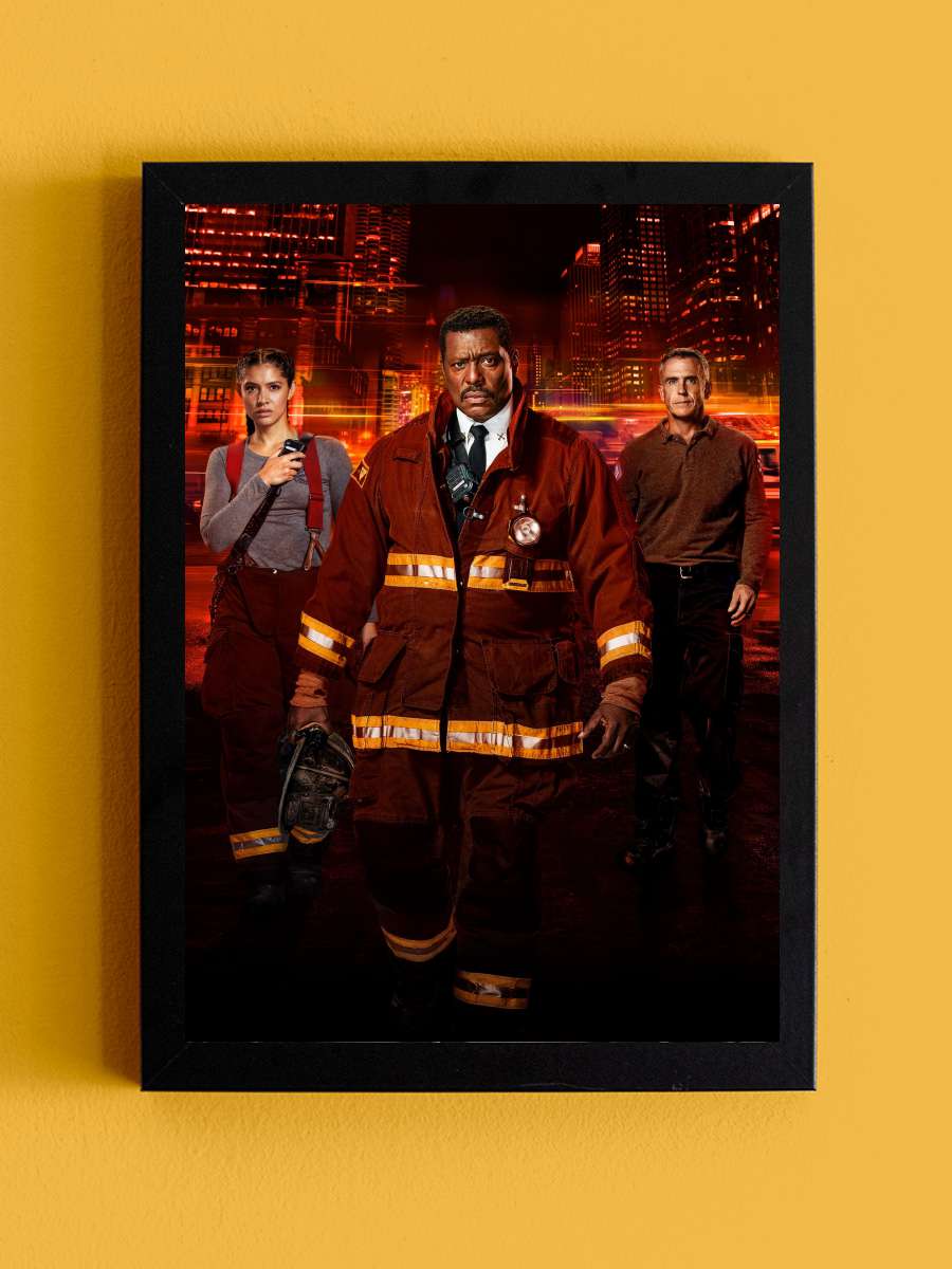 Chicago Fire Dizi Tablo Siyah Çerçeveli Dizi Poster Duvar Tablo