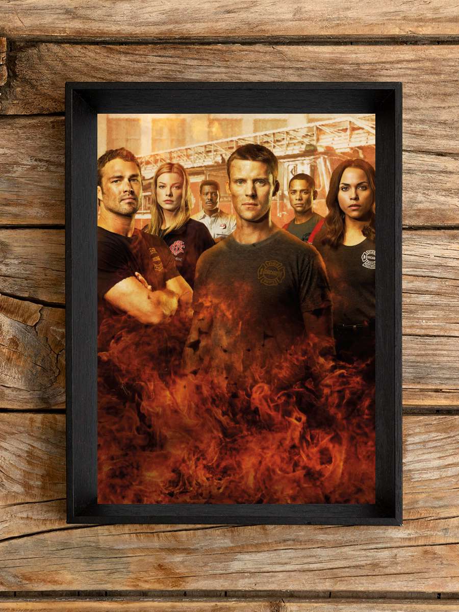 Chicago Fire Dizi Tablo Siyah Çerçeveli Dizi Poster Duvar Tablo