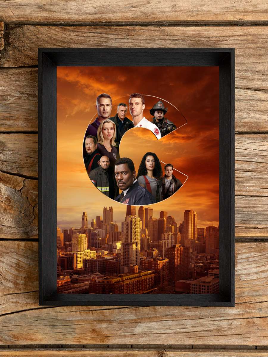 Chicago Fire Dizi Tablo Siyah Çerçeveli Dizi Poster Duvar Tablo