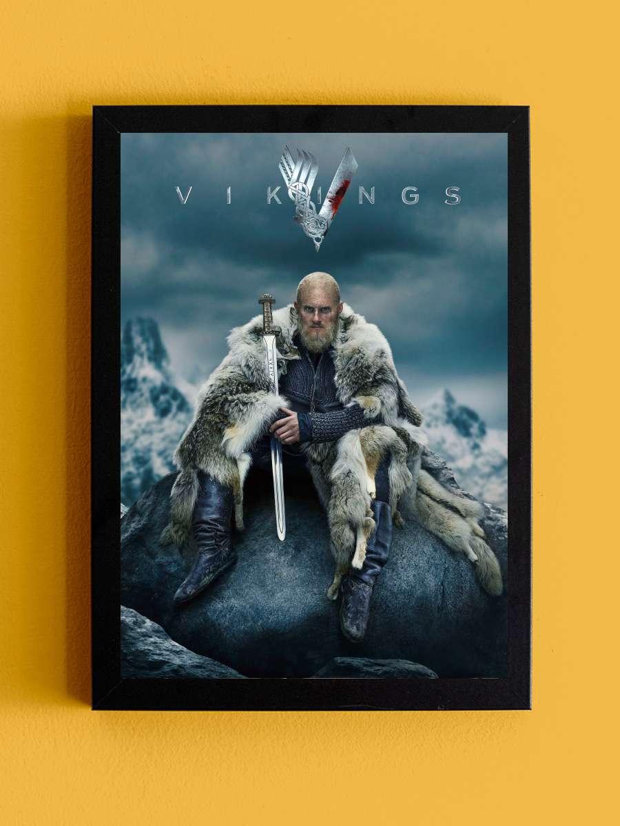 Vikingler - Vikings Dizi Tablo Siyah Çerçeveli Dizi Poster Duvar Tablo