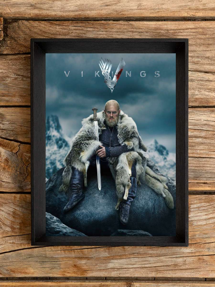 Vikingler - Vikings Dizi Tablo Siyah Çerçeveli Dizi Poster Duvar Tablo