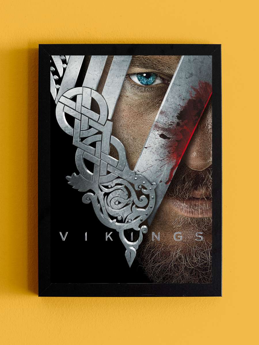 Vikingler - Vikings Dizi Tablo Siyah Çerçeveli Dizi Poster Duvar Tablo