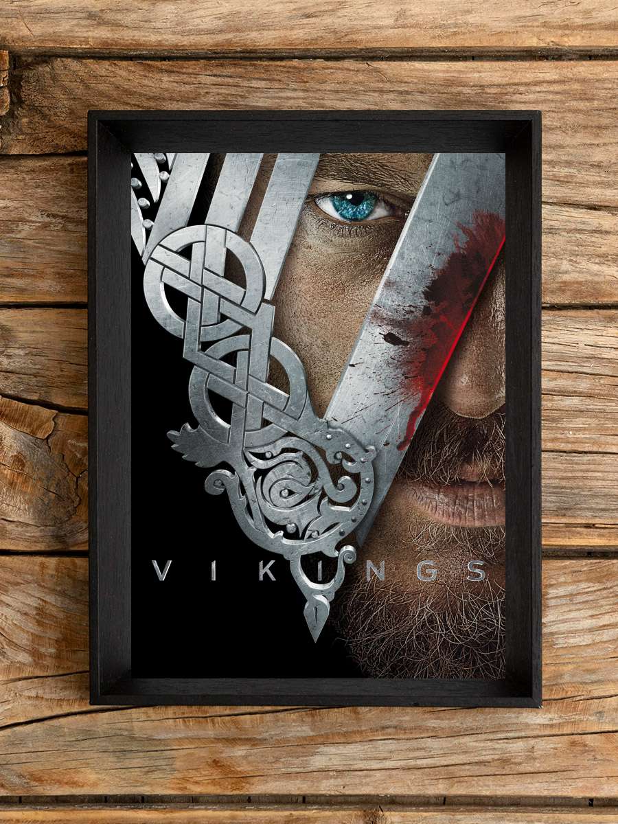 Vikingler - Vikings Dizi Tablo Siyah Çerçeveli Dizi Poster Duvar Tablo