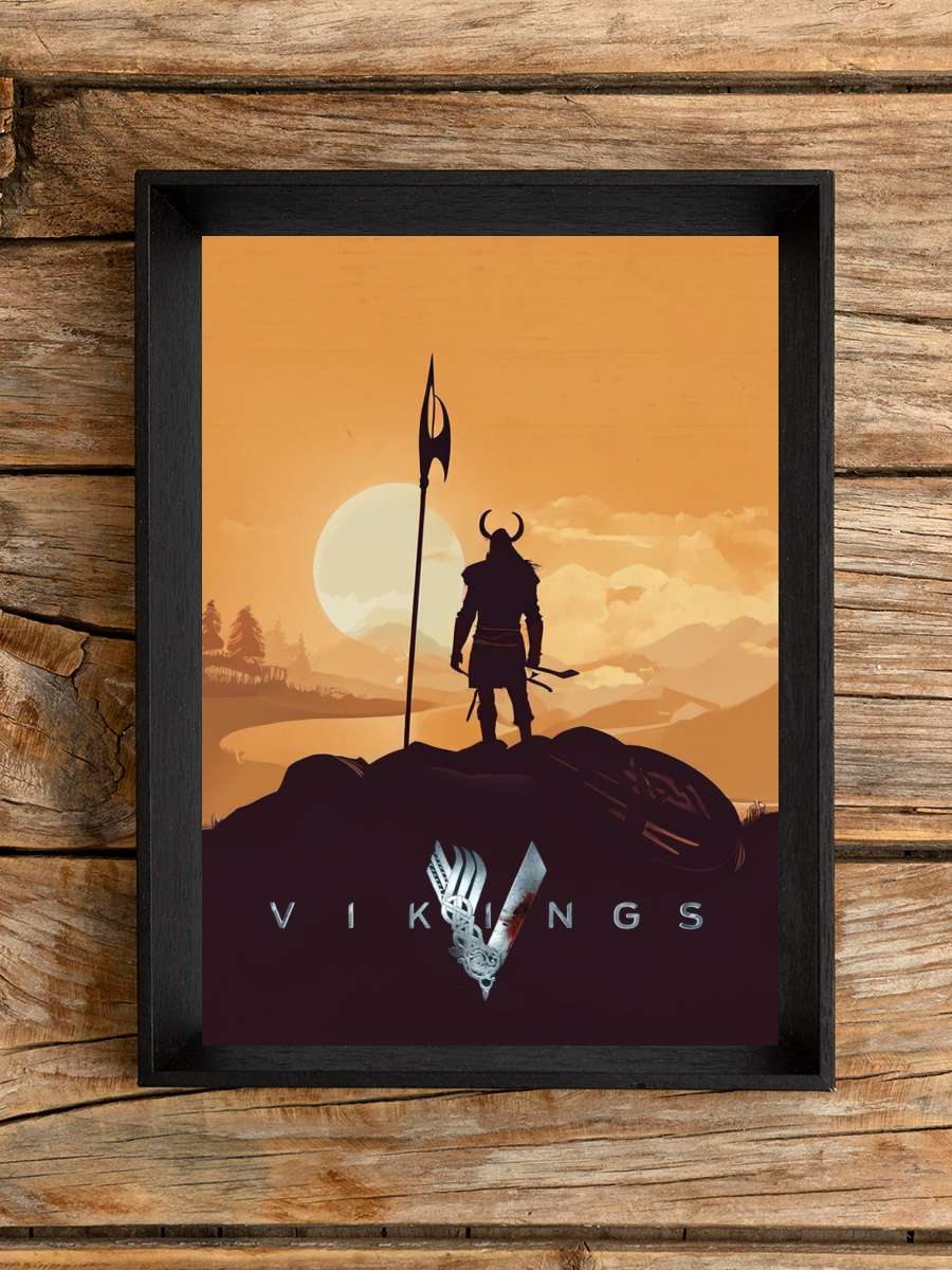 Vikingler - Vikings Dizi Tablo Siyah Çerçeveli Dizi Poster Duvar Tablo