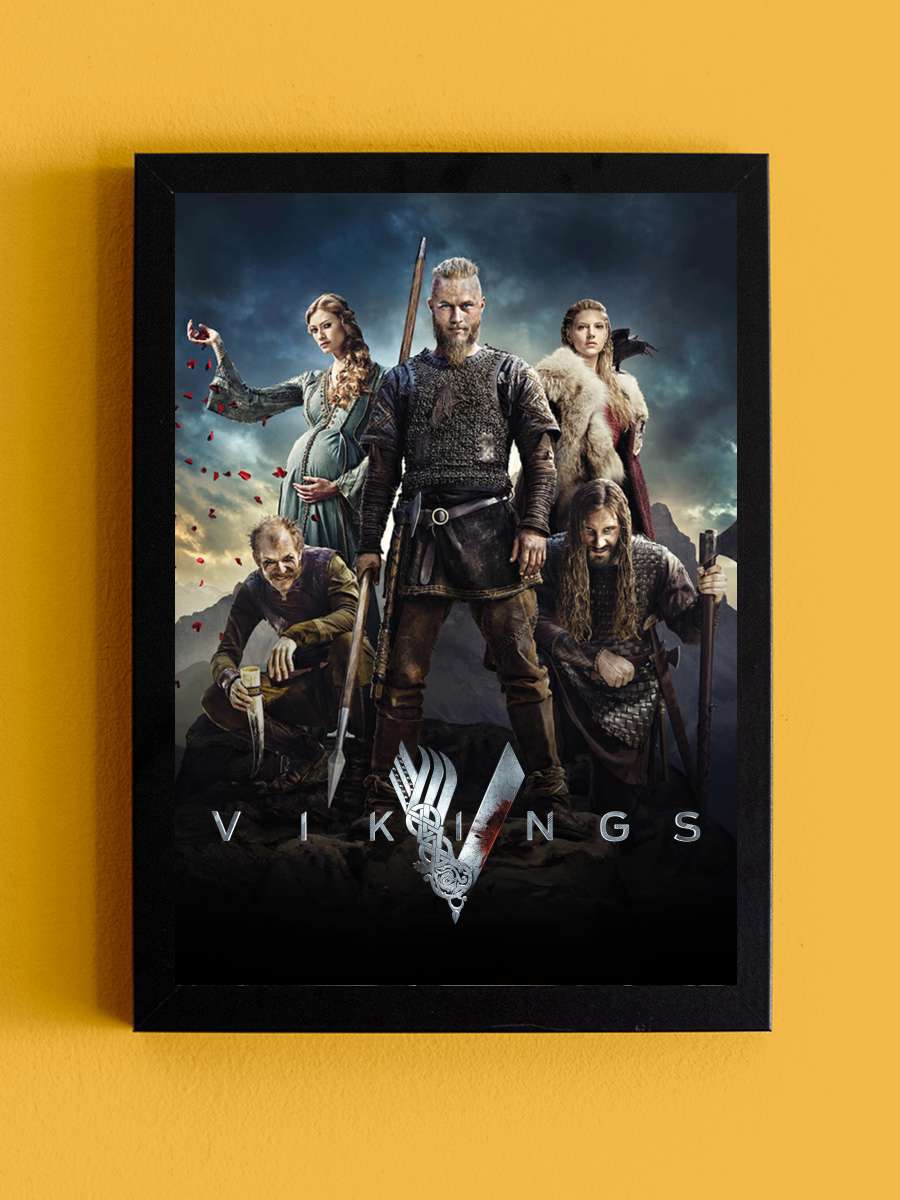 Vikingler - Vikings Dizi Tablo Siyah Çerçeveli Dizi Poster Duvar Tablo