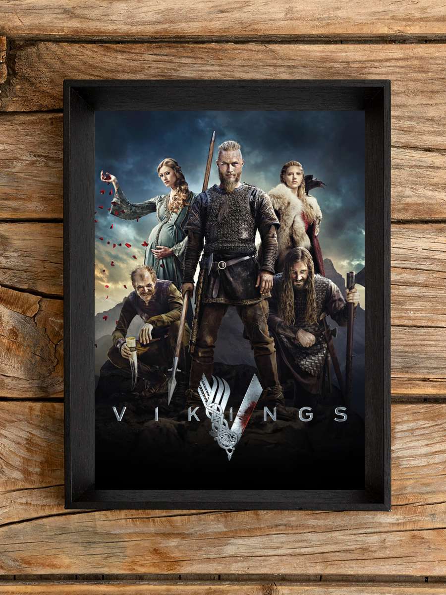 Vikingler - Vikings Dizi Tablo Siyah Çerçeveli Dizi Poster Duvar Tablo