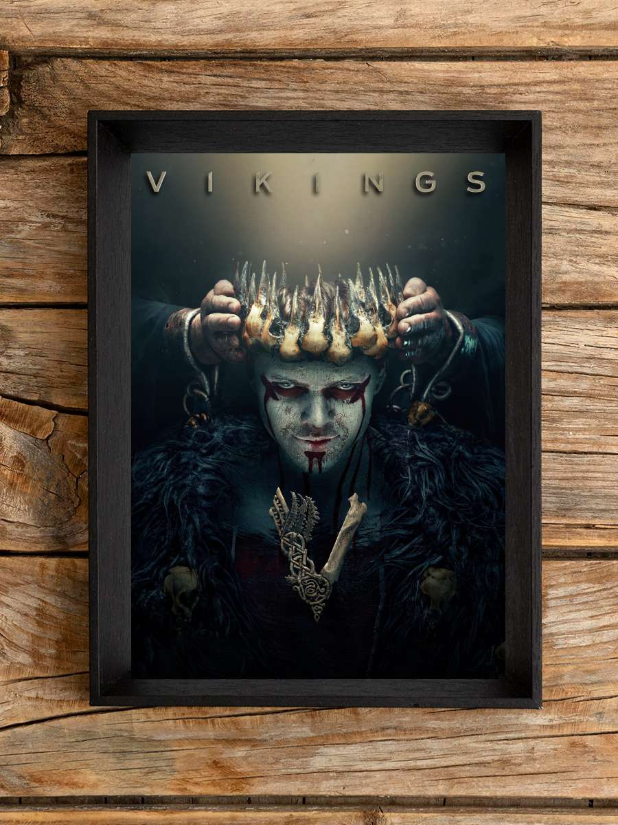 Vikingler - Vikings Dizi Tablo Siyah Çerçeveli Dizi Poster Duvar Tablo