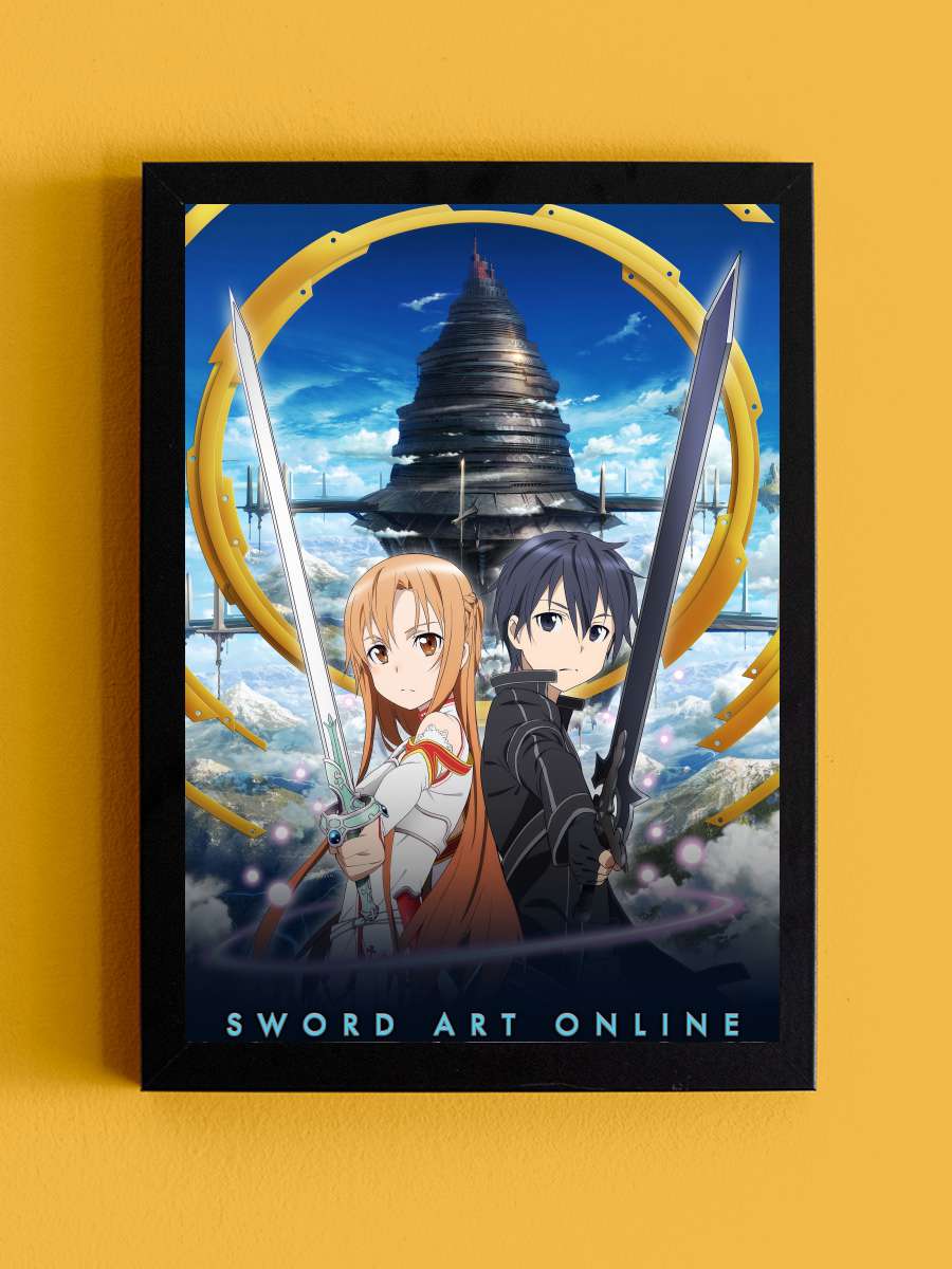 Sword Art Online - ソードアート・オンライン Dizi Tablo Siyah Çerçeveli Dizi Poster Duvar Tablo