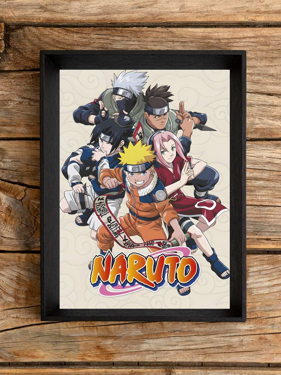 Naruto - ナルト Dizi Tablo Siyah Çerçeveli Dizi Poster Duvar Tablo