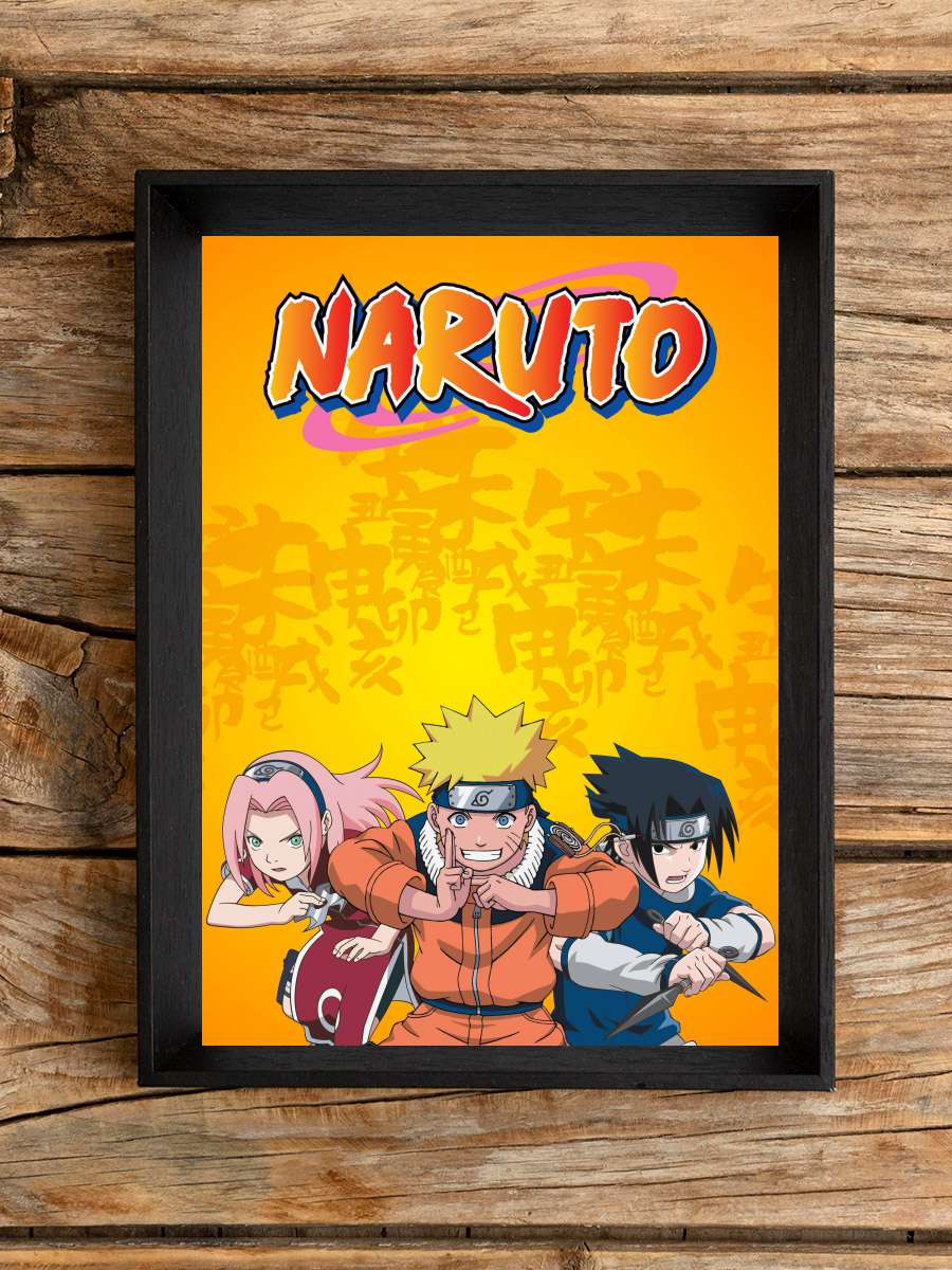 Naruto - ナルト Dizi Tablo Siyah Çerçeveli Dizi Poster Duvar Tablo