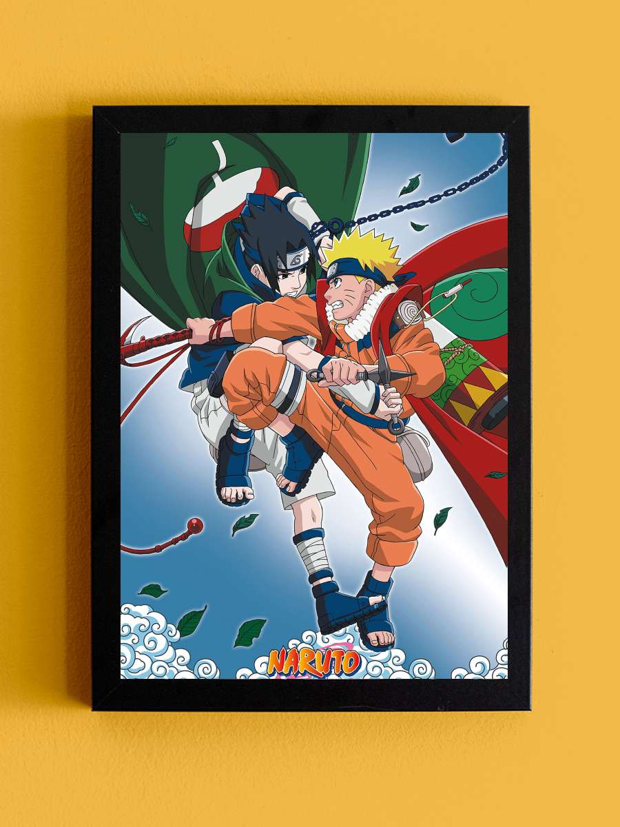 Naruto - ナルト Dizi Tablo Siyah Çerçeveli Dizi Poster Duvar Tablo