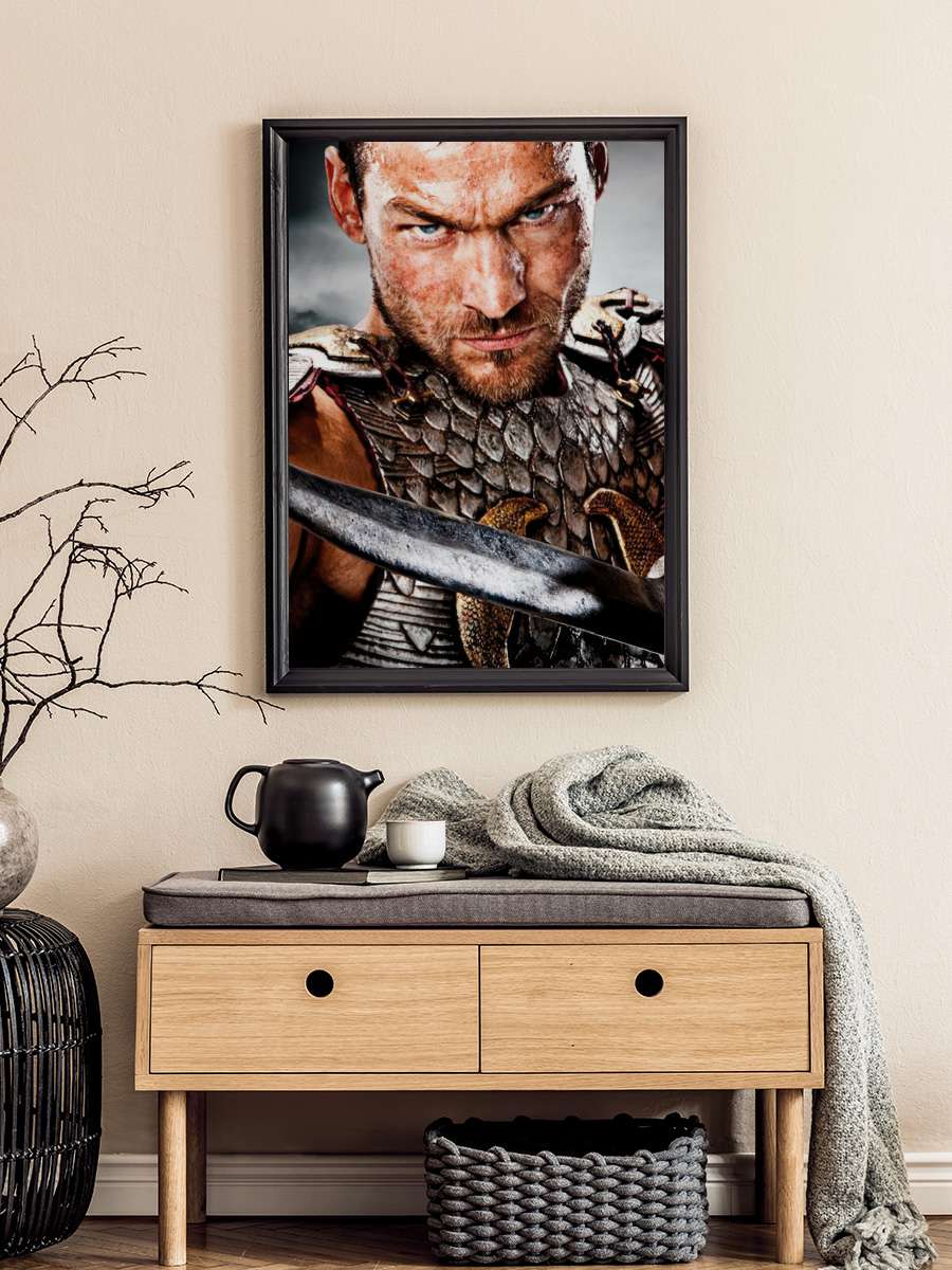 Spartacus Dizi Tablo Siyah Çerçeveli Dizi Poster Duvar Tablo