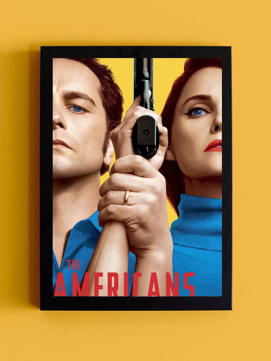 The Americans Dizi Tablo Siyah Çerçeveli Dizi Poster Duvar Tablo