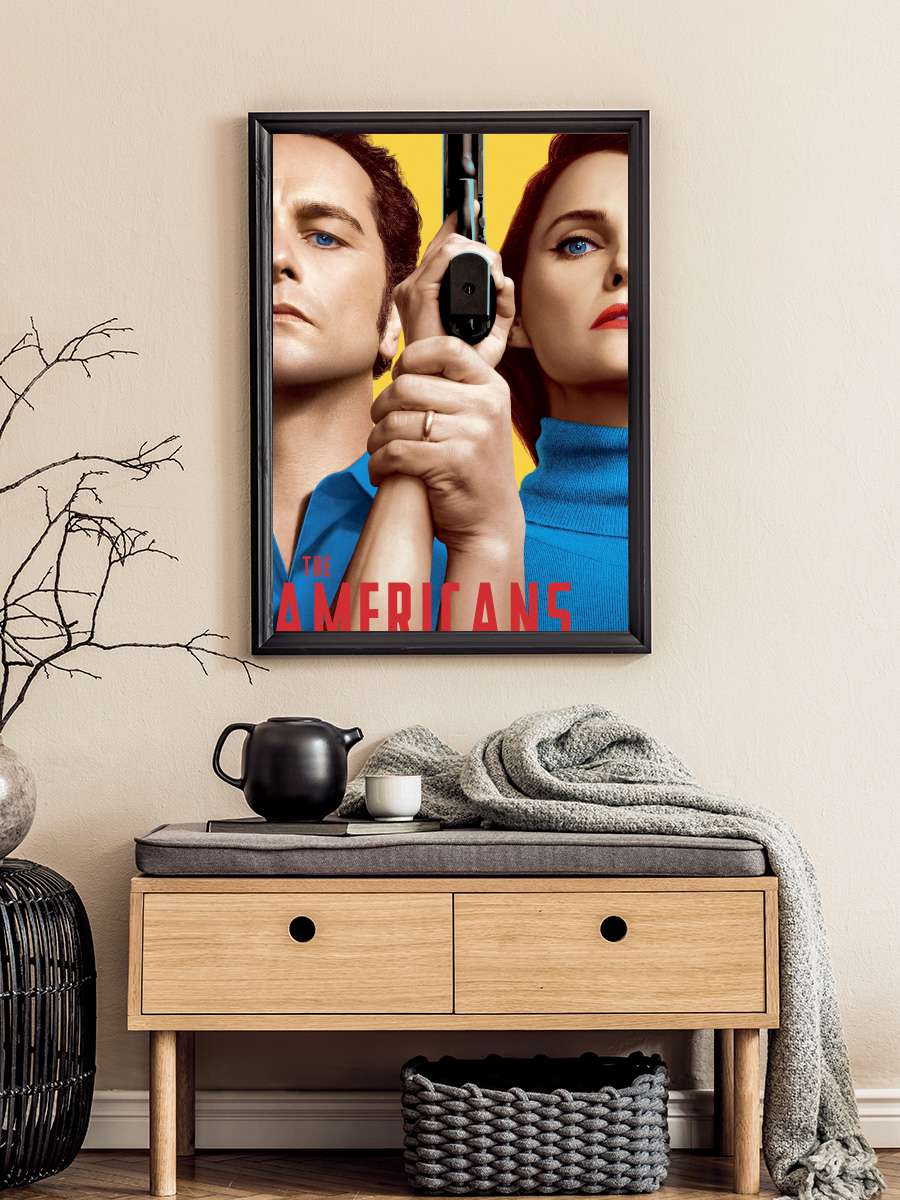 The Americans Dizi Tablo Siyah Çerçeveli Dizi Poster Duvar Tablo