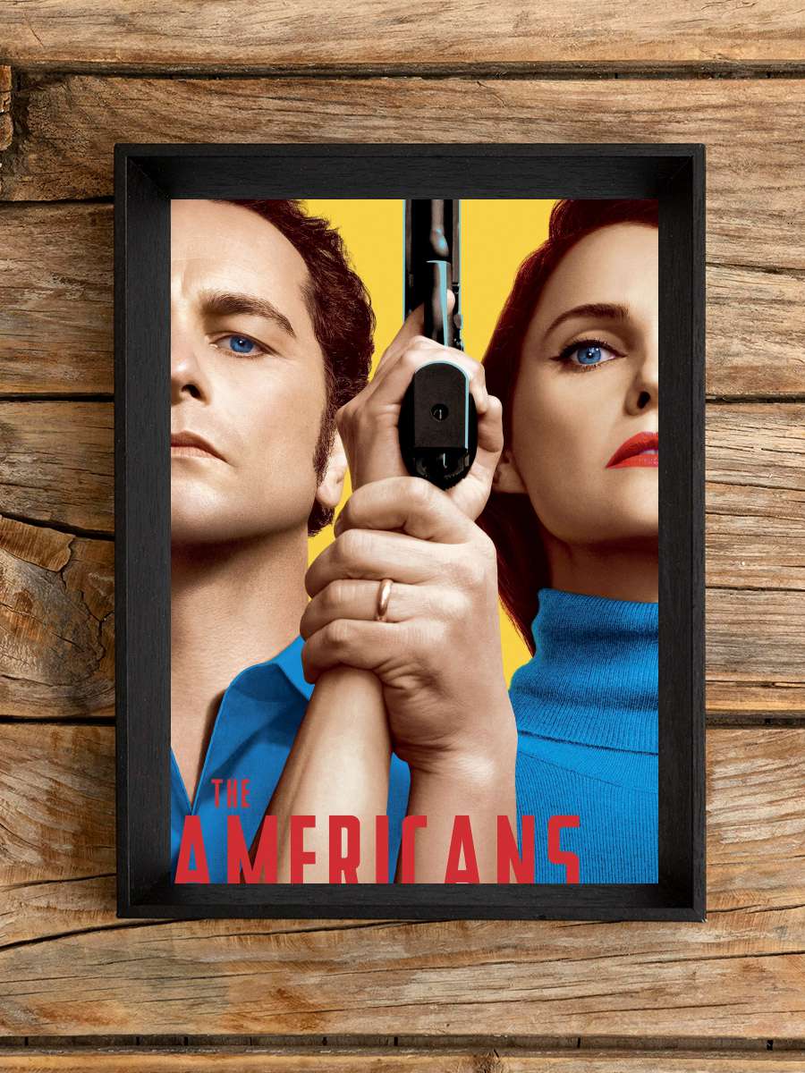 The Americans Dizi Tablo Siyah Çerçeveli Dizi Poster Duvar Tablo