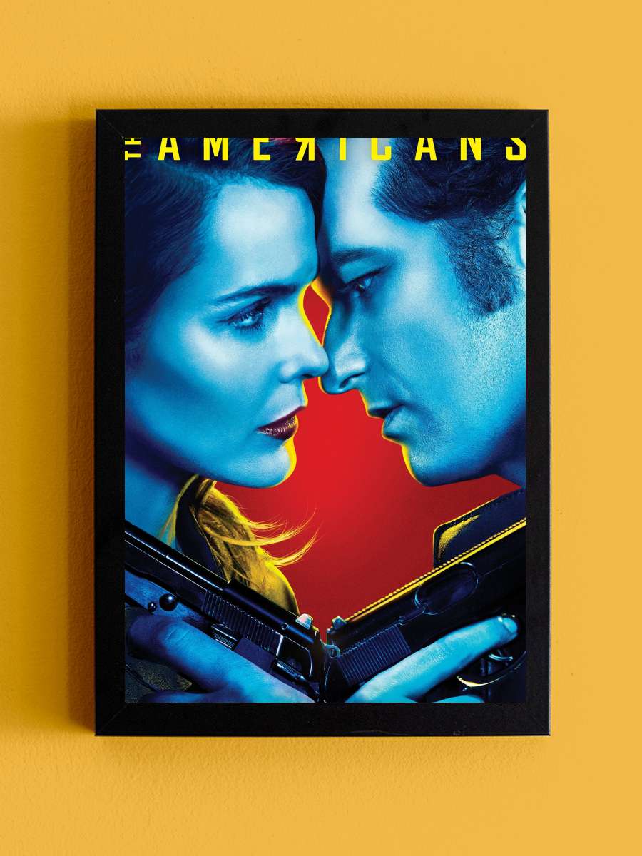 The Americans Dizi Tablo Siyah Çerçeveli Dizi Poster Duvar Tablo