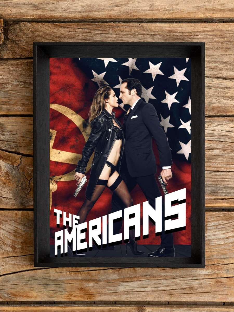 The Americans Dizi Tablo Siyah Çerçeveli Dizi Poster Duvar Tablo