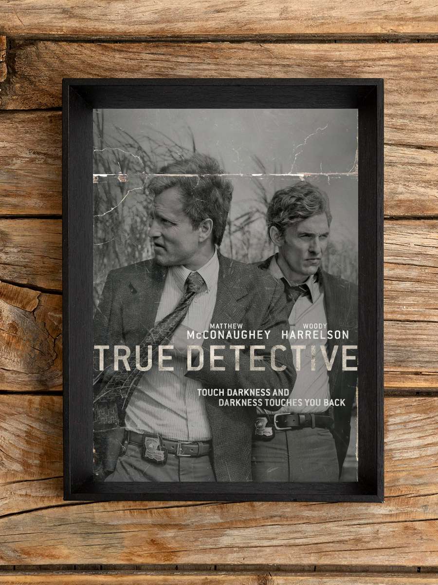 True Detective Dizi Tablo Siyah Çerçeveli Dizi Poster Duvar Tablo