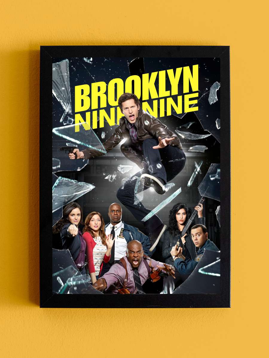 Brooklyn Nine-Nine Dizi Tablo Siyah Çerçeveli Dizi Poster Duvar Tablo