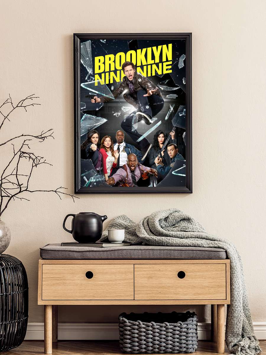 Brooklyn Nine-Nine Dizi Tablo Siyah Çerçeveli Dizi Poster Duvar Tablo