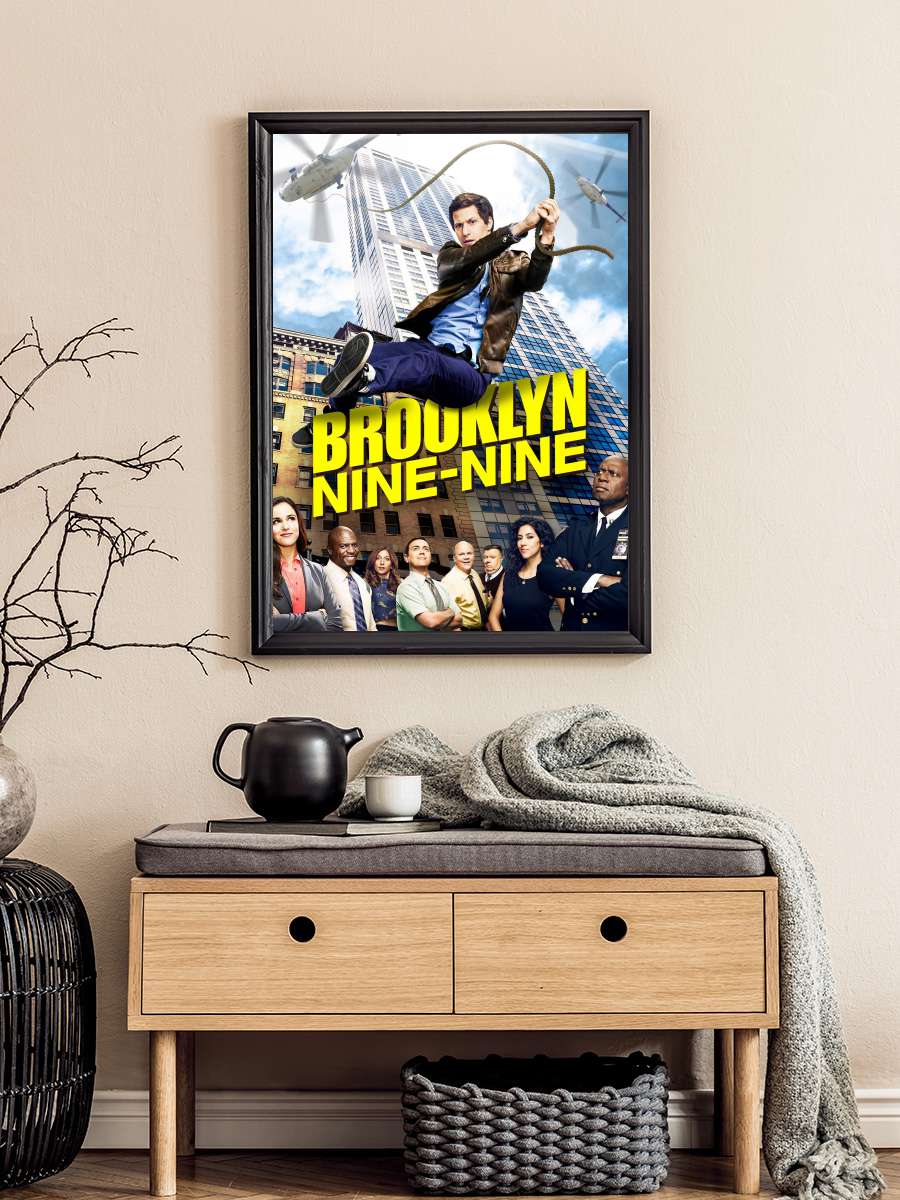 Brooklyn Nine-Nine Dizi Tablo Siyah Çerçeveli Dizi Poster Duvar Tablo