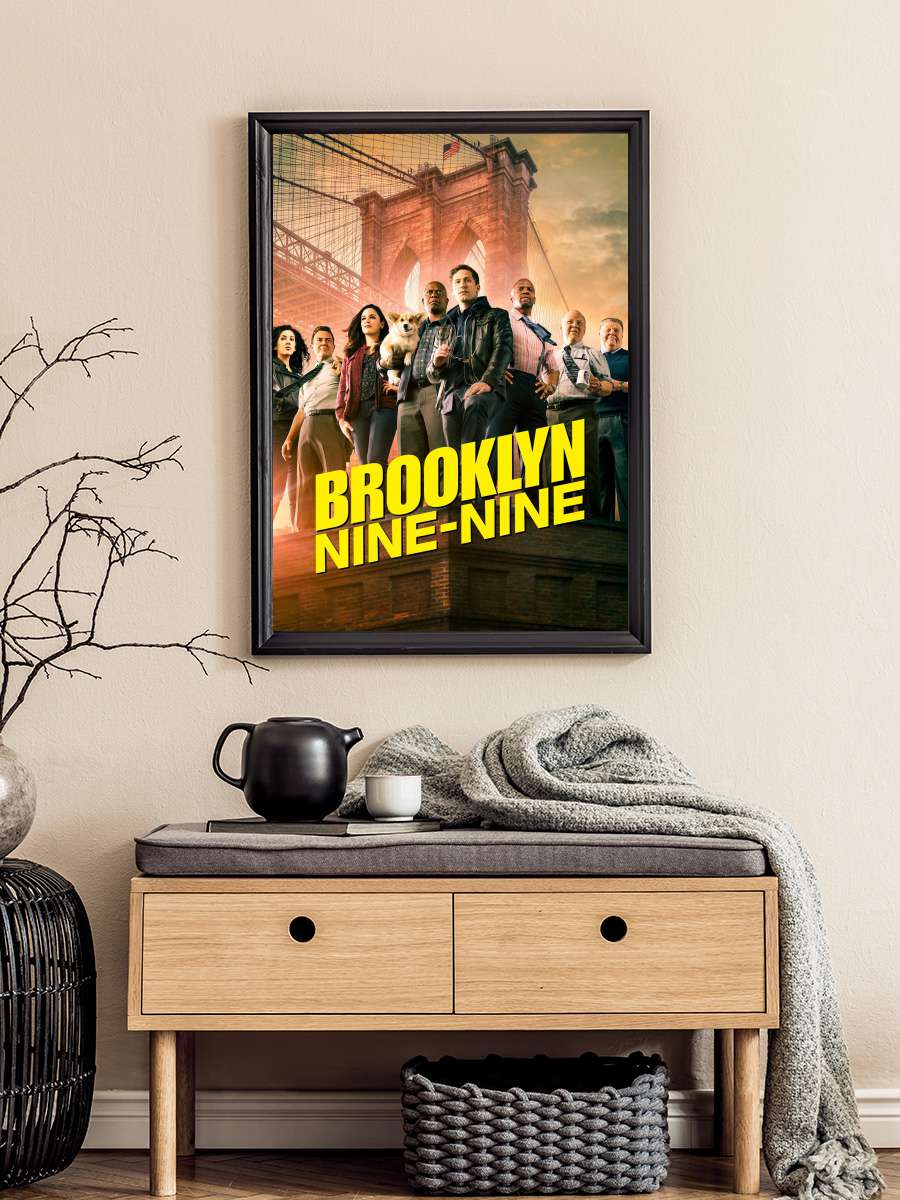 Brooklyn Nine-Nine Dizi Tablo Siyah Çerçeveli Dizi Poster Duvar Tablo