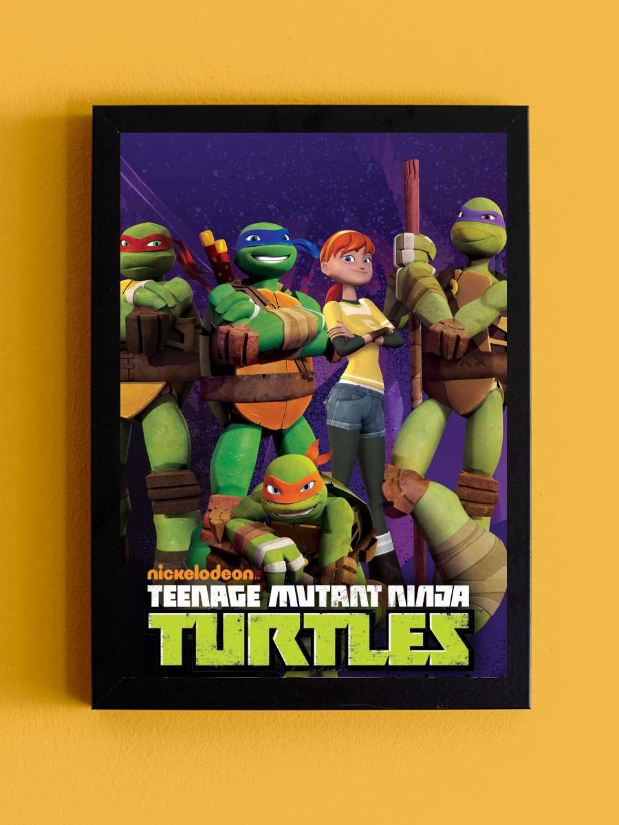 Genç Mutant Ninja Kaplumbağalar - Teenage Mutant Ninja Turtles Dizi Tablo Siyah Çerçeveli Dizi Poster Duvar Tablo