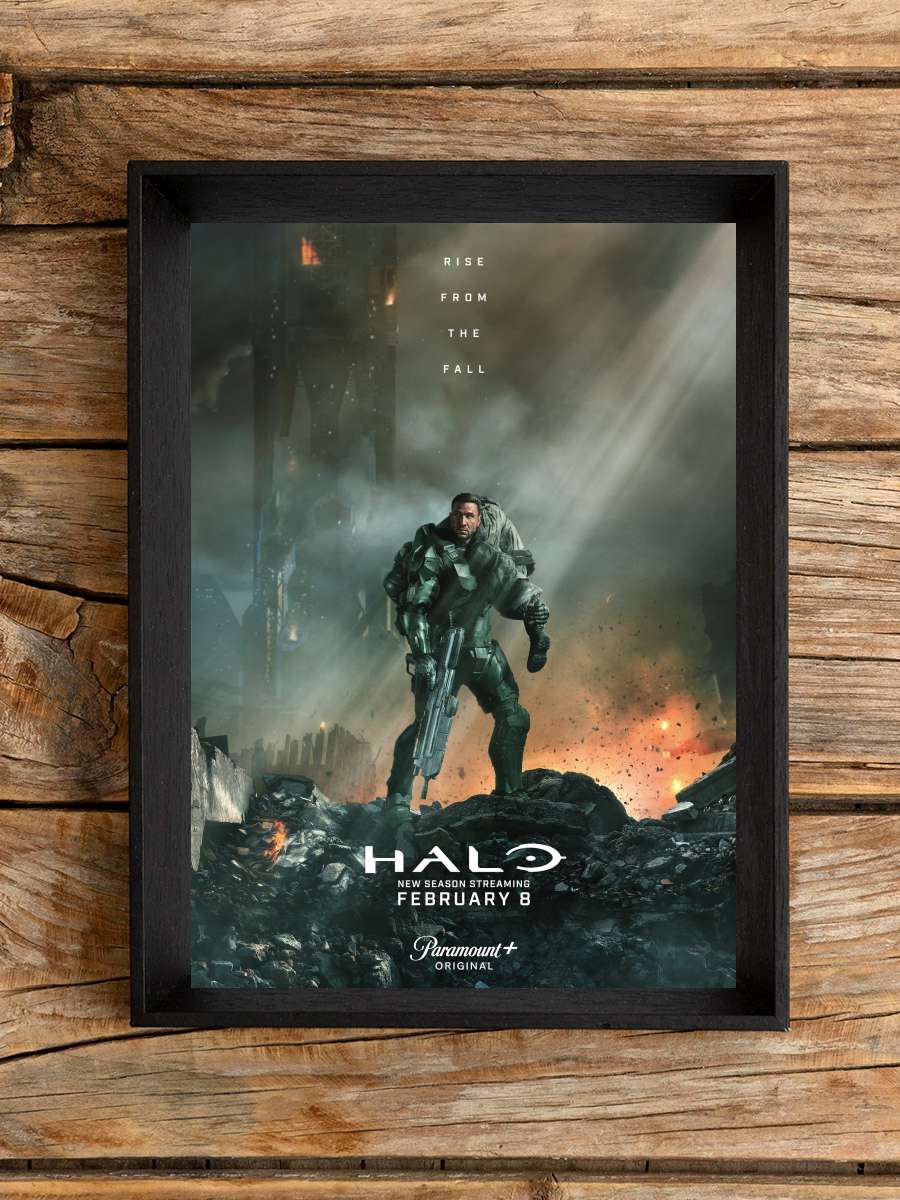 Halo Dizi Tablo Siyah Çerçeveli Dizi Poster Duvar Tablo