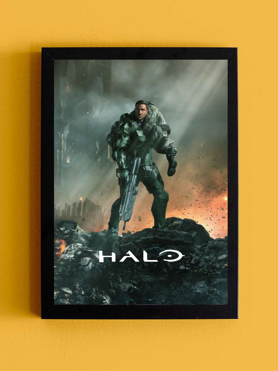 Halo Dizi Tablo Siyah Çerçeveli Dizi Poster Duvar Tablo