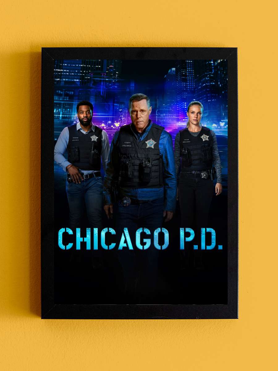 Chicago P.D. Dizi Tablo Siyah Çerçeveli Dizi Poster Duvar Tablo