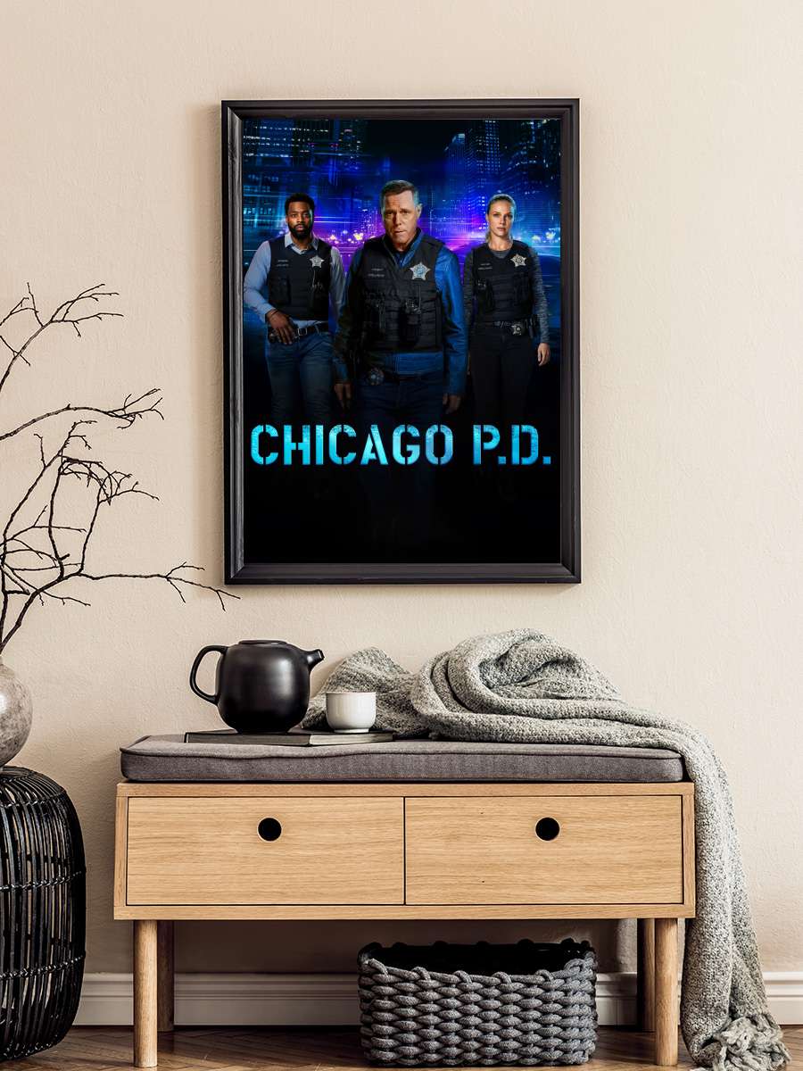 Chicago P.D. Dizi Tablo Siyah Çerçeveli Dizi Poster Duvar Tablo