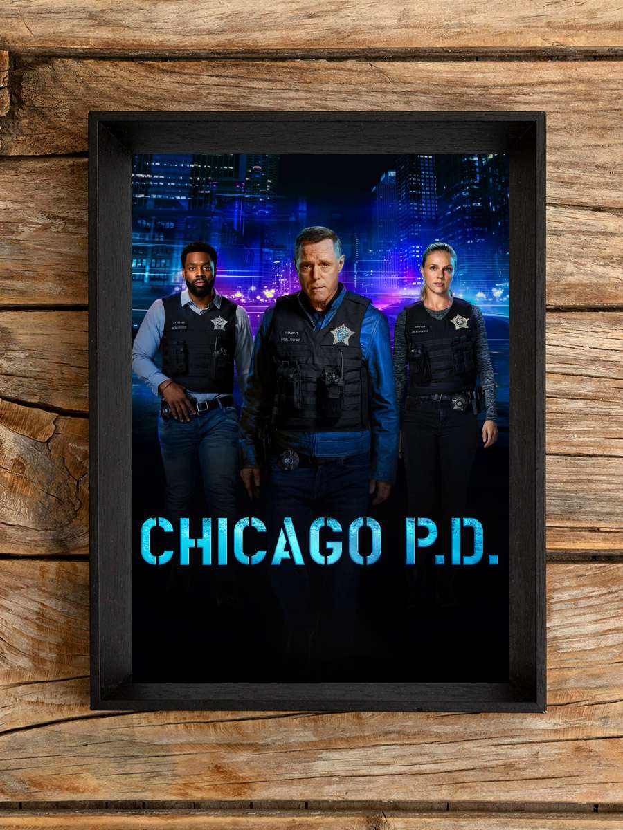 Chicago P.D. Dizi Tablo Siyah Çerçeveli Dizi Poster Duvar Tablo