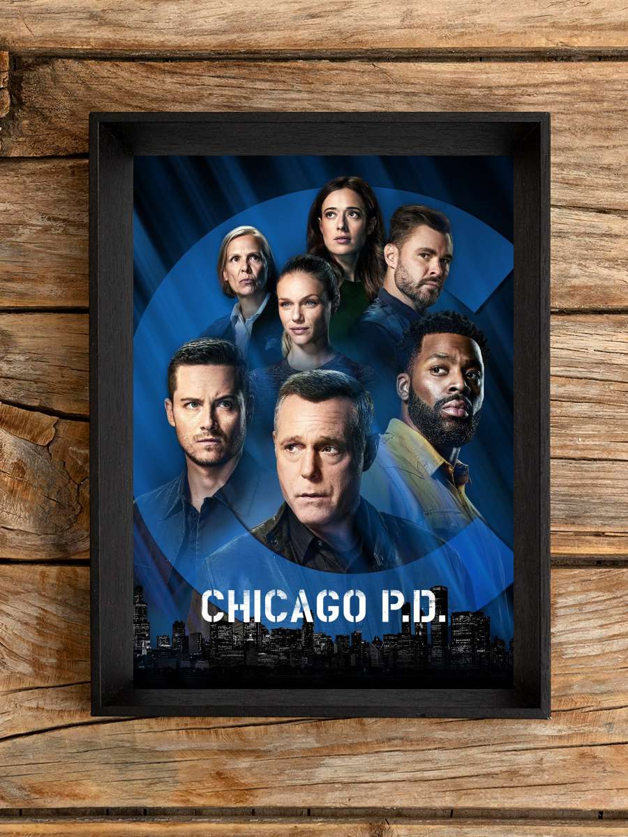 Chicago P.D. Dizi Tablo Siyah Çerçeveli Dizi Poster Duvar Tablo