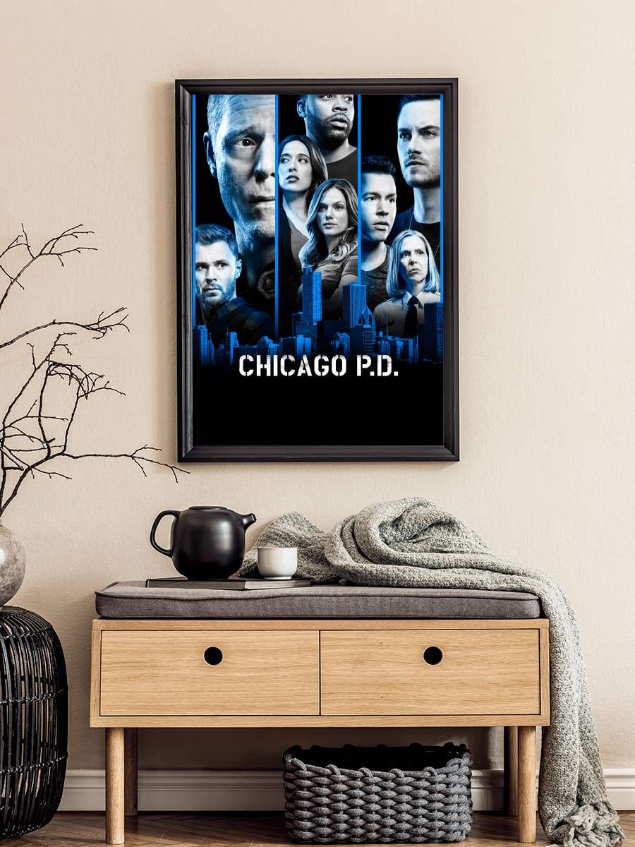 Chicago P.D. Dizi Tablo Siyah Çerçeveli Dizi Poster Duvar Tablo