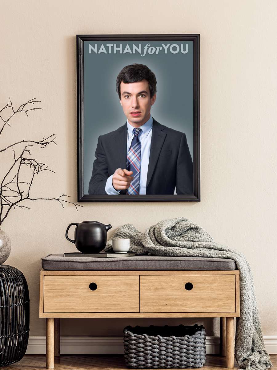 Nathan for You Dizi Tablo Siyah Çerçeveli Dizi Poster Duvar Tablo