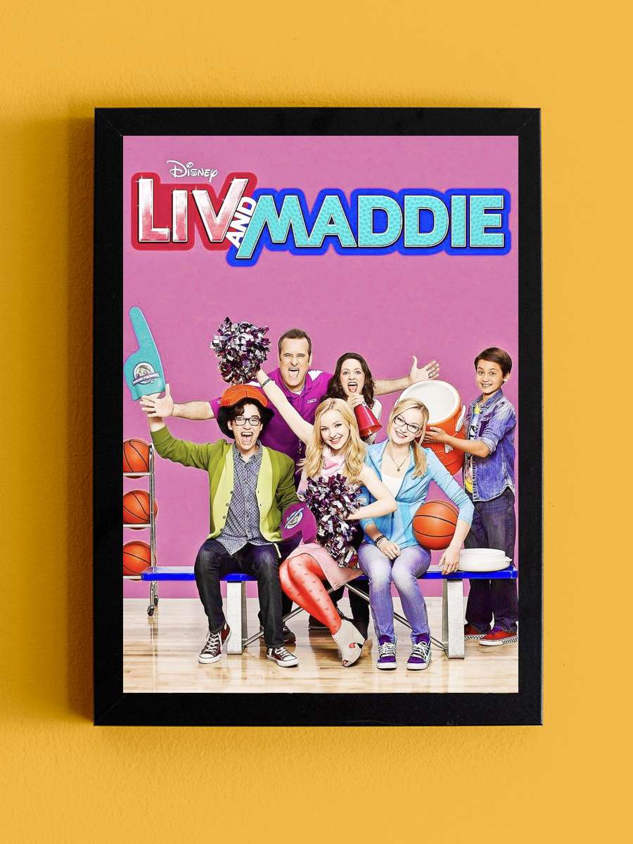 Liv and Maddie Dizi Tablo Siyah Çerçeveli Dizi Poster Duvar Tablo