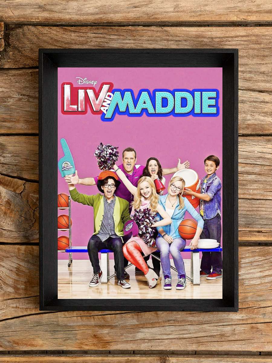 Liv and Maddie Dizi Tablo Siyah Çerçeveli Dizi Poster Duvar Tablo