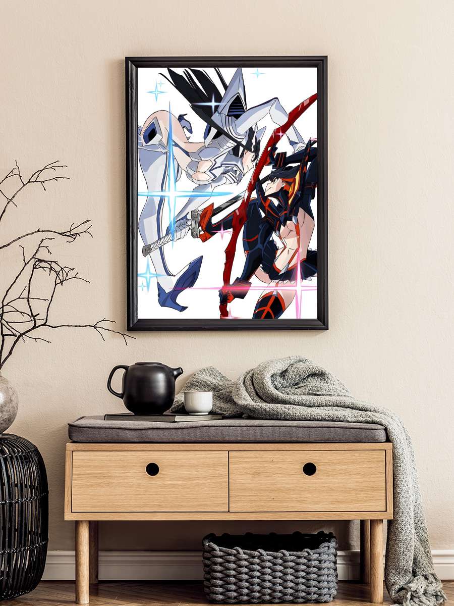 Kill la Kill - キルラキル Dizi Tablo Siyah Çerçeveli Dizi Poster Duvar Tablo