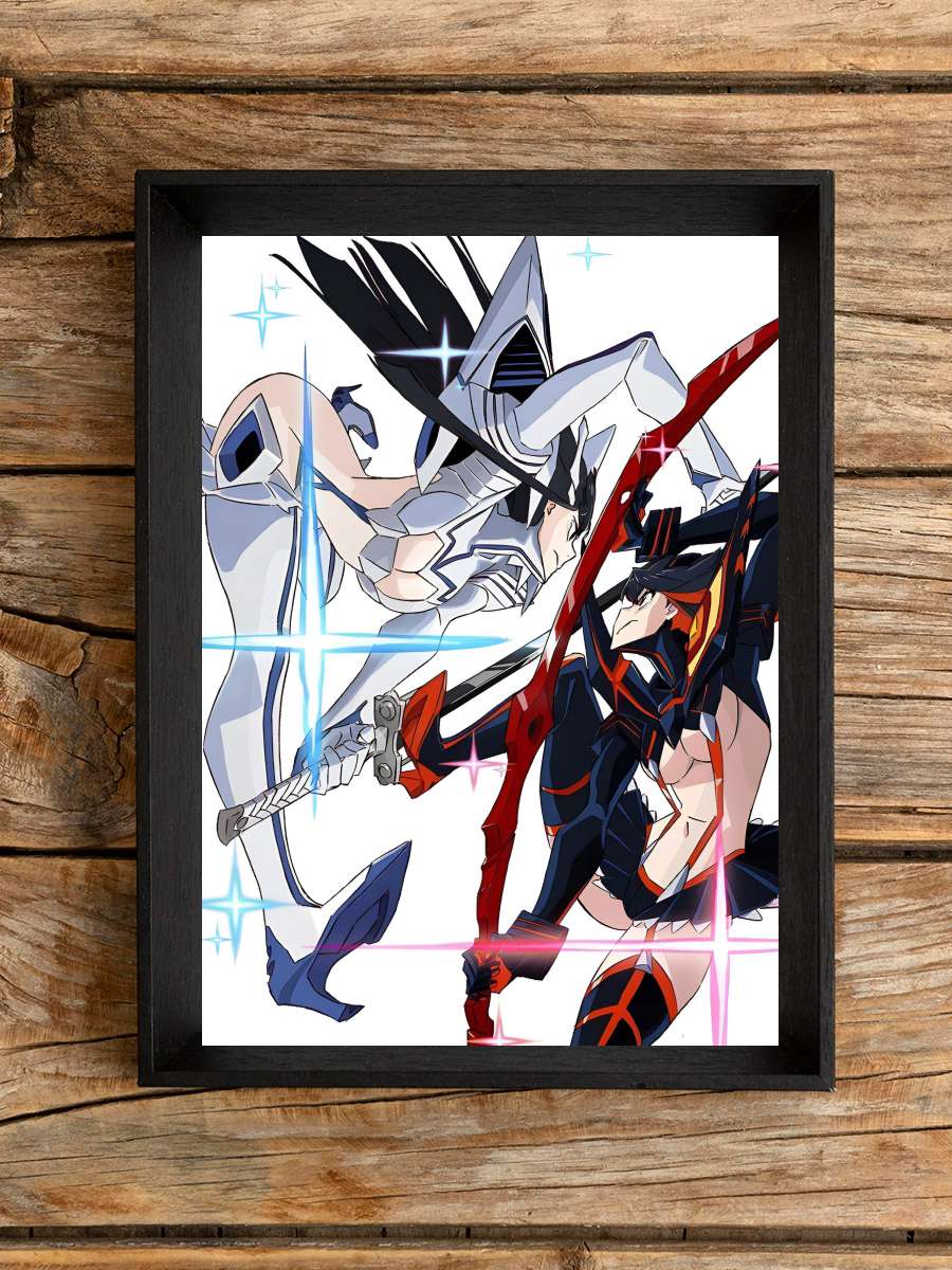 Kill la Kill - キルラキル Dizi Tablo Siyah Çerçeveli Dizi Poster Duvar Tablo