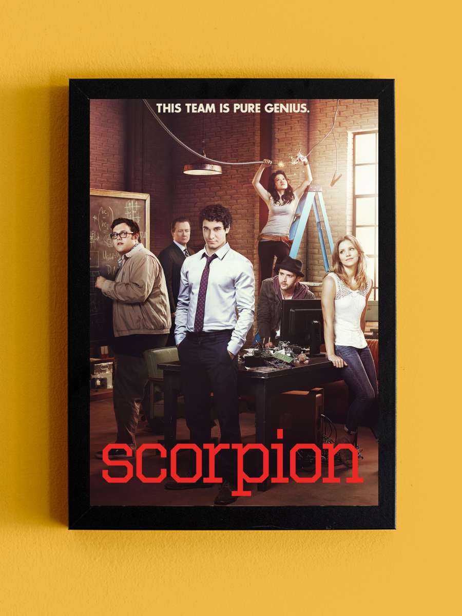 Scorpion Dizi Tablo Siyah Çerçeveli Dizi Poster Duvar Tablo