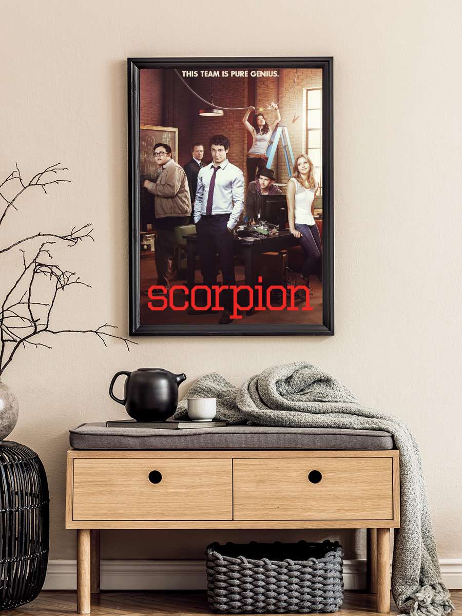 Scorpion Dizi Tablo Siyah Çerçeveli Dizi Poster Duvar Tablo