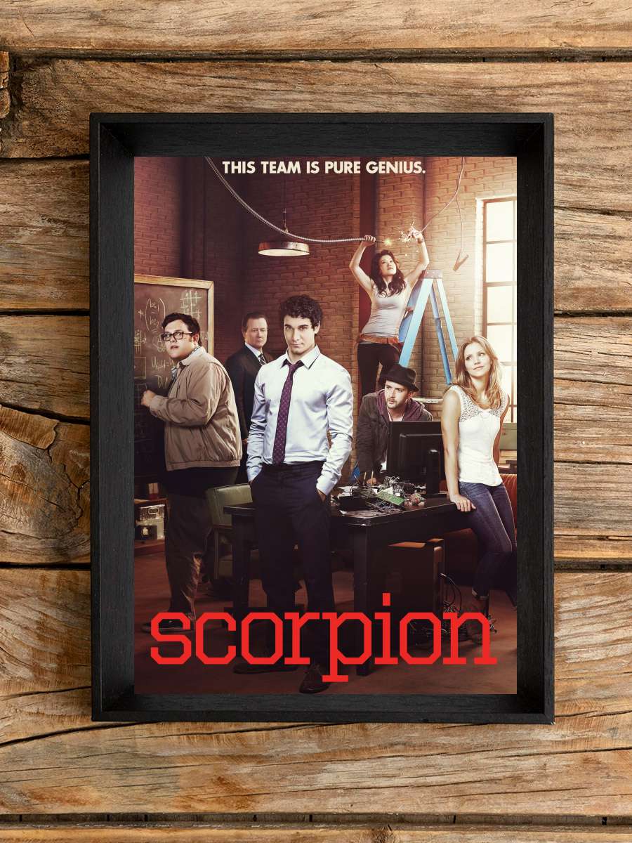 Scorpion Dizi Tablo Siyah Çerçeveli Dizi Poster Duvar Tablo